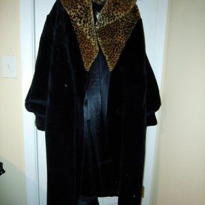 Black Faux Fur Coat